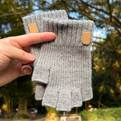 Thick Winter Elastic Knitted Fingerless Glove