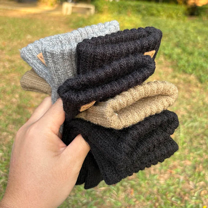 Thick Winter Elastic Knitted Fingerless Glove
